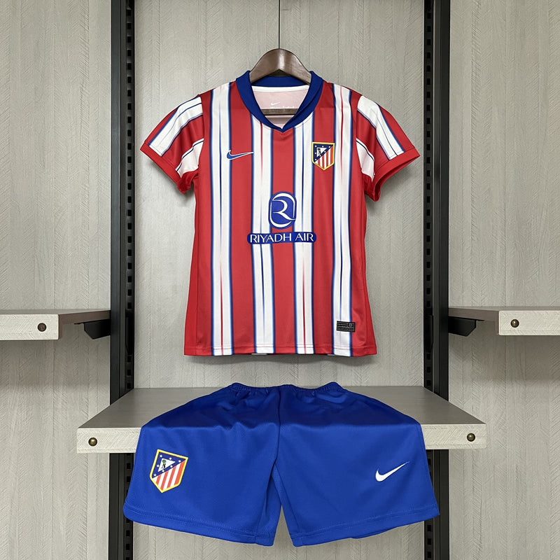 comprar-camisa-camiseta-blusa-do-atletico-de-madrid-nova-lançamento-nike-da-temporada-2024/25-24/25-i-1-titular-principal-primeira-home-listrada-vermelha-e-branco-conjunto-kit-infantil-para-crianças-kids-com-calção-tailandesa-réplica-pro-mantos