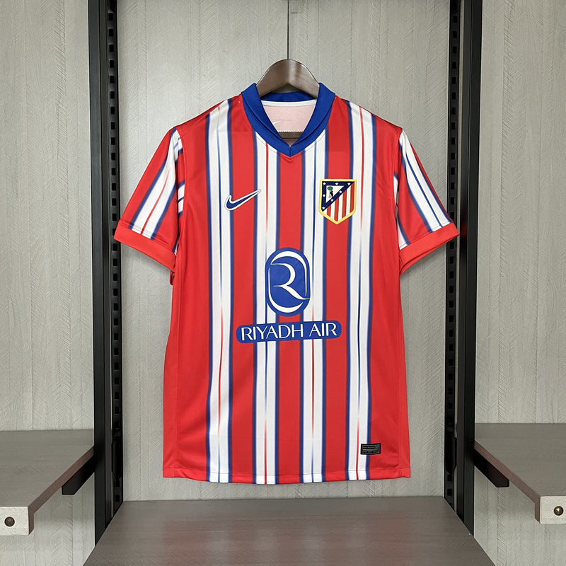 comprar-camisa-camiseta-blusa-do-atletico-de-madrid-nova-lançamento-nike-da-temporada-2024/25-24/25-i-1-titular-principal-primeira-home-listrada-vermelha-e-branco-masculina-versão-modelo-torcedor-tailandesa-réplica-pro-mantos-julian-alvarez