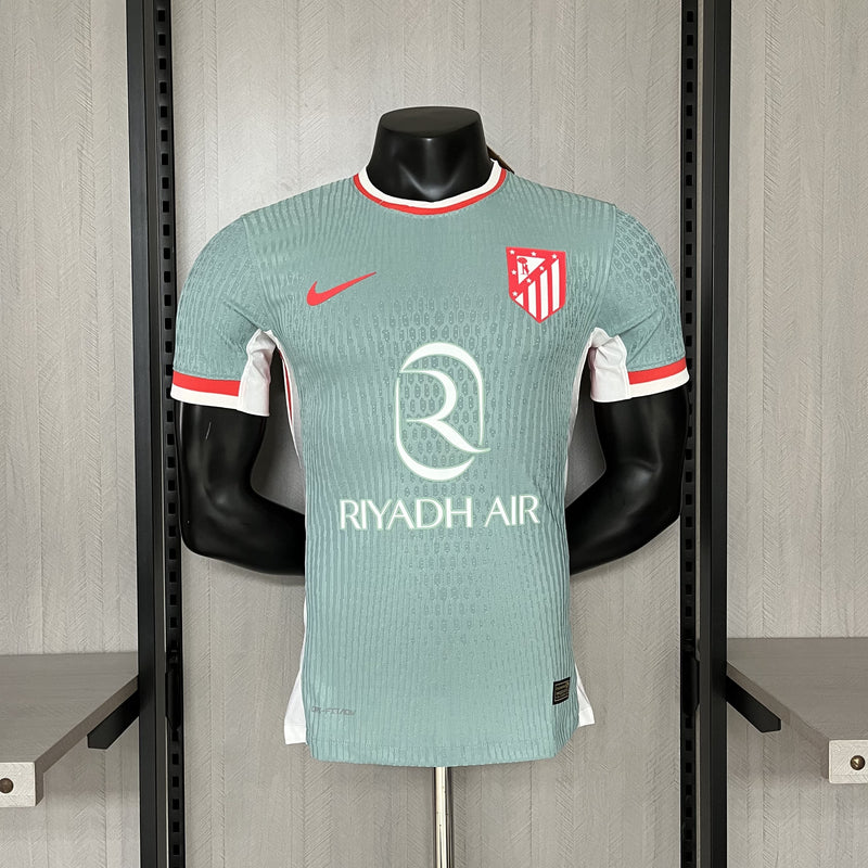 comprar-camisa-camiseta-blusa-do-atletico-de-madrid-nova-lançamento-nike-da-temporada-2024/25-24/25-ii-2-segunda-reserva-away-visitante-verde-cinza-masculina-versão-modelo-jogador-player-tailandesa-réplica-pro-mantos-julian-alvarez