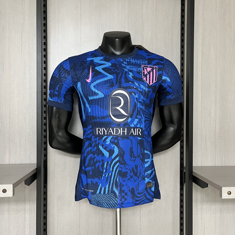 comprar-camisa-camiseta-blusa-do-atletico-de-madrid-nova-lançamento-nike-da-temporada-2024/25-24/25-iii-3-terceira-third-azul-masculina-versão-modelo-jogador-player-tailandesa-réplica-pro-mantos-julian-alvarez