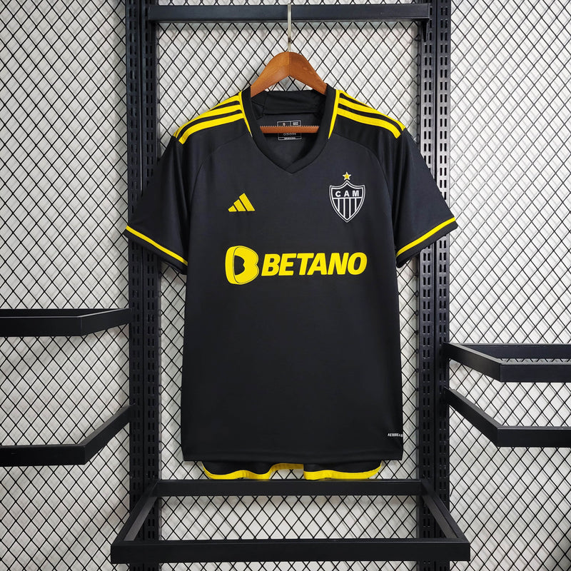 comprar-camisa-camiseta-blusa-do-atletico-mineiro-galo-adidas-da-temporada-2023/24-23/24-iii-3-terceira-third-preta-com-amarelo-betano-masculina-versão-modelo-torcedor-tailandesa-réplica-pro-mantos-hulk