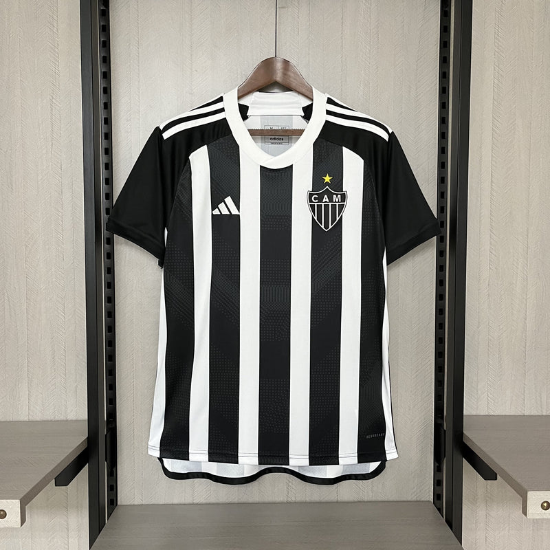 comprar-camisa-camiseta-blusa-do-atletico-mineiro-galo-nova-lançamento-adidas-da-temporada-2024/25-24/25-i-1-titular-principal-primeira-home-listrada-preto-com-branco-masculina-versão-modelo-torcedor-tailandesa-réplica-pro-mantos-hulk-deyverson