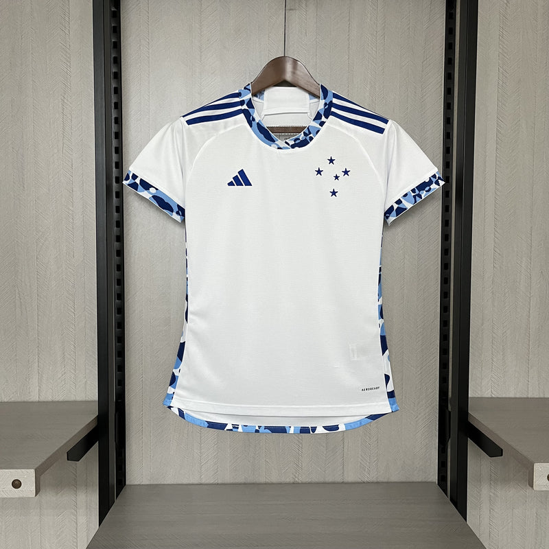 comprar-camisa-camiseta-blusa-do-cruzeiro-nova-lançamento-adidas-da-temporada-2024/25-24/25-ii-2-segunda-reserva-away-visitante-branca-estrelas-feminina-baby-look-versão-modelo-torcedor-tailandesa-réplica-pro-mantos-matheus-pereira-kaio-jorge