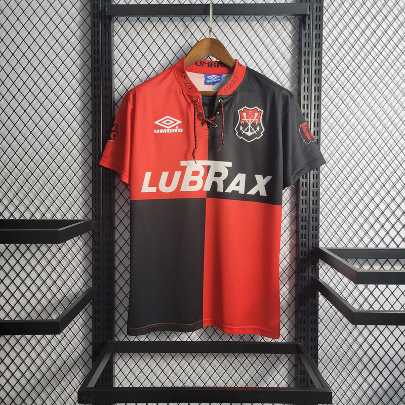 comprar-camisa-camiseta-blusa-do-flamengo-retrô-antiga-da-temporada-1994/95-94/95-iii-3-terceira-rubro-negra-vermelha-e-preta-masculina-lubrax-aniversário-de-100-anos-tailandesa-réplica-de-time-de-futebol