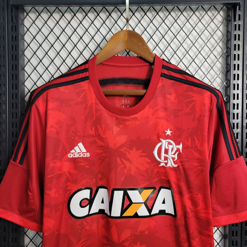 comprar-camisa-camiseta-blusa-do-flamengo-retrô-antiga-da-temporada-201415-1415-iii-3-terceira-vermelha-masculina-caixa-plantas-árvores-coqueiros-tailandesa-réplica-de-time-de-futebol