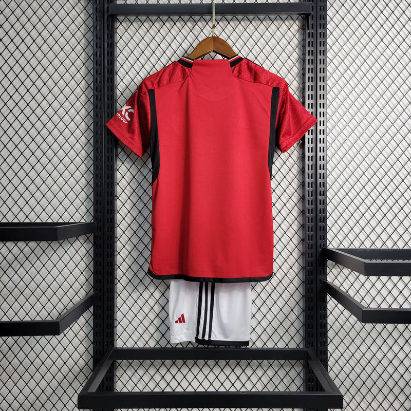 comprar-camisa-camiseta-blusa-do-manchester-united-nova-lançamento-da-temporada-2023/24-23/24-vermelha-i-1-titular-principal-primeira-conjunto-infantil-para-crianças-com-calção-short-tailandesa-réplica-de-time-de-futebol