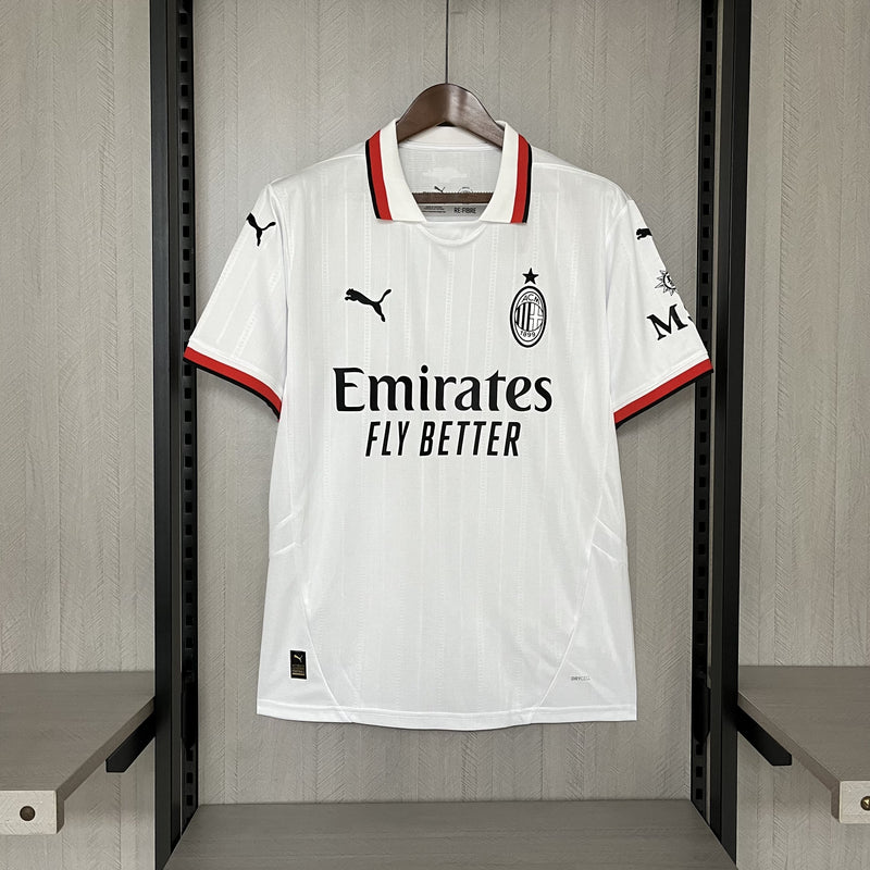 comprar-camisa-camiseta-blusa-do-milan-nova-lançamento-puma-da-temporada-2024/25-24/25-ii-2-segunda-reserva-away-visitante-branca-gola-polo-emirates-masculina-versão-modelo-torcedor-tailandesa-réplica-pro-mantos