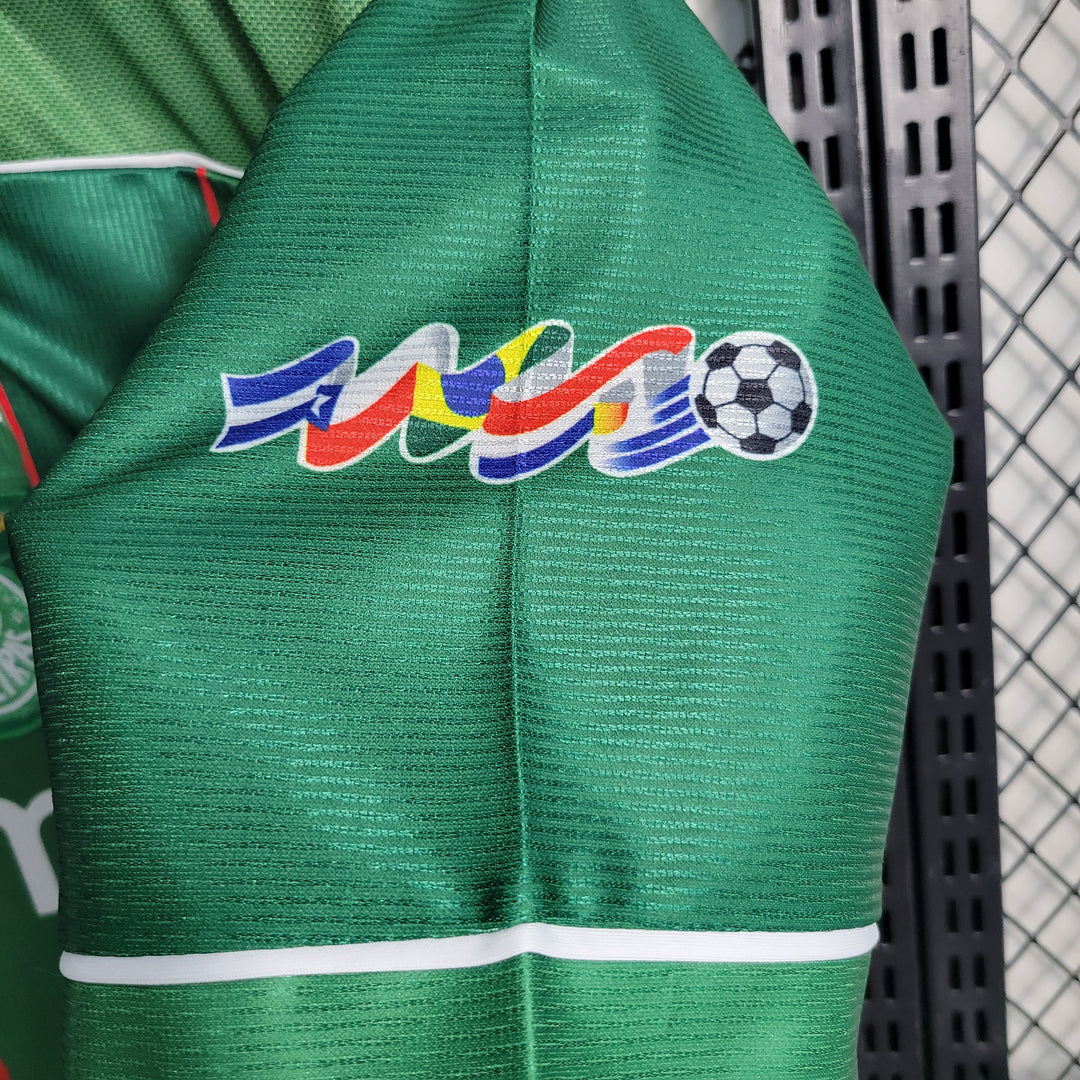 comprar-camisa-camiseta-blusa-do-palmeiras-retro-antiga-da-temporada-1999-2000-verde-1-i-titular-principal-parmalat-campeão-título-da-libertadores-paulo-nunes-zinho-evair-tailandesa-réplica