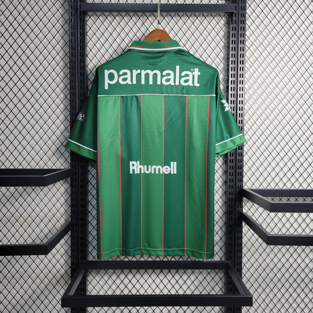 comprar-camisa-camiseta-blusa-do-palmeiras-retro-antiga-da-temporada-1999-2000-verde-1-i-titular-principal-parmalat-campeão-título-da-libertadores-paulo-nunes-zinho-evair-tailandesa-réplica
