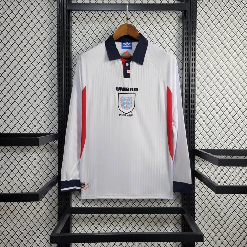 comprar-camisa-camiseta-blusa-retrô-antiga-da-inglaterra-umbro-temporada-1998/99-98/99-branca-manga-longa-comprida-1-i-titular-principal-primeira-home-masculina-tailandesa-michael-owen-ferdinand-ian-wright-lampard-scholes-beckham