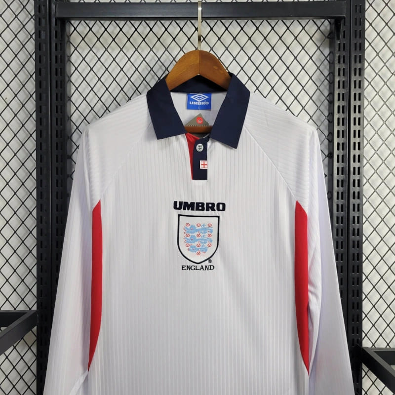 Camisa Retrô Inglaterra I 1998/99 Manga Longa - Masculina