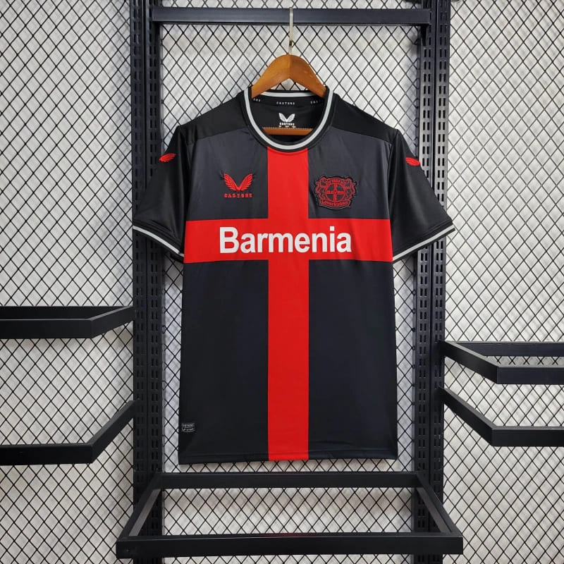 comprar-camisa-camiseta-do-bayer-leverkusen-04-da-temporada-2023/24-23/34-i-título-campeão-bundesliga-alemão-preta-barmenia-1-titular-principal-primeira-home-masculina-versão-torcedor-tailandesa-pro-mantos-wirtz-xabi-alonso