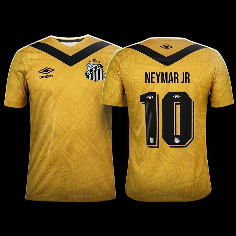 comprar camisa camiseta blusa do santos temporada 2024/25 24/25 umbro neymar jr iii 3 terceira third amarela masculina versão torcedor tailandesa réplica pro mantos