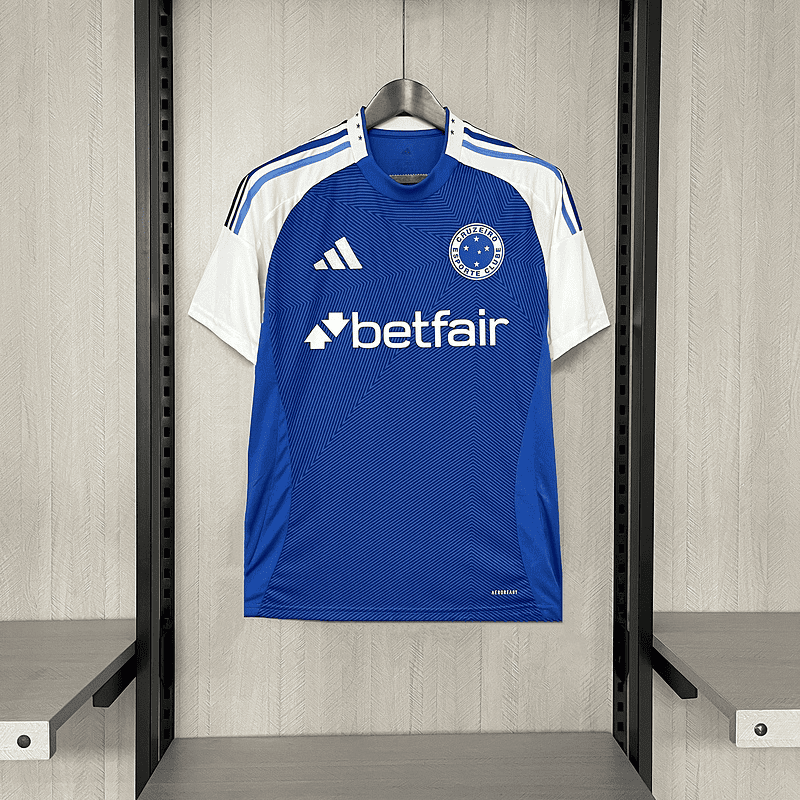 comprar camisa camiseta blusa nova lançamento do cruzeiro da temporada 2025/26 25/26 i 1 titular principal primeira home azul betfair masculina versão torcedor tailandesa réplica pro mantos dudu gabigol kaio jorge