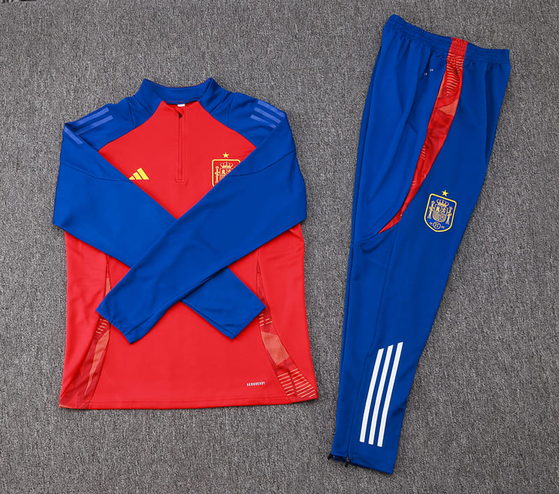 Conjunto de Frio Jaqueta Treino Espanha 2024/25 - Vermelho e Azul