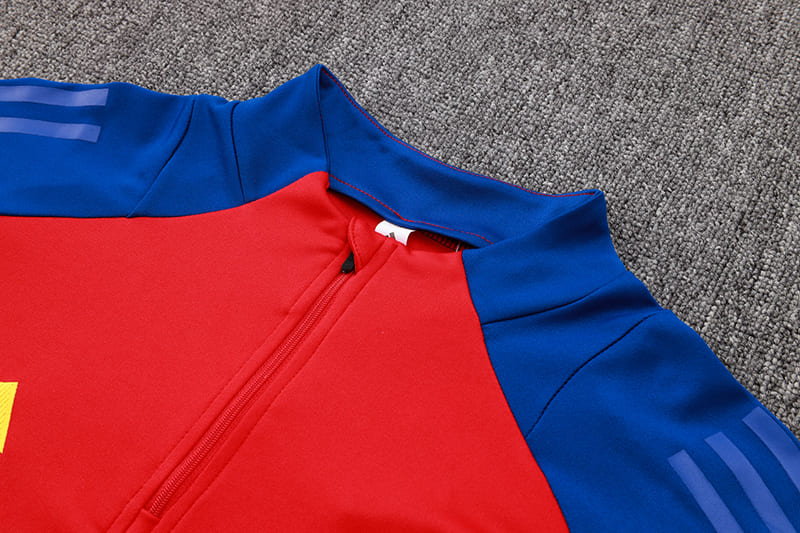 Conjunto de Frio Jaqueta Treino Espanha 2024/25 - Vermelho e Azul