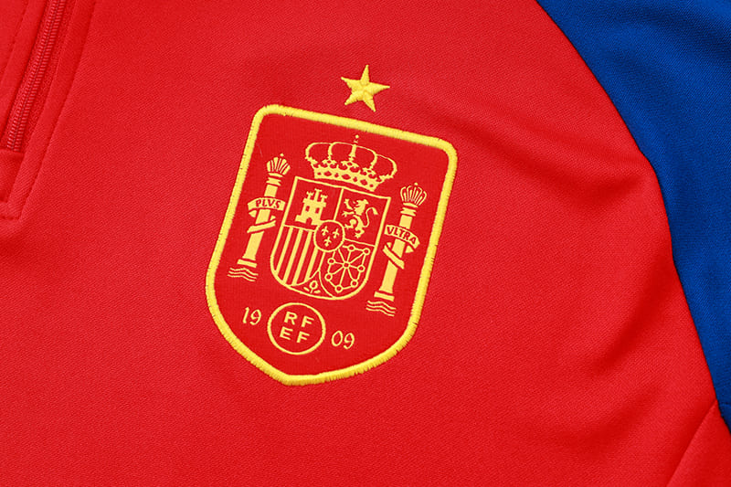 Conjunto de Frio Jaqueta Treino Espanha 2024/25 - Vermelho e Azul