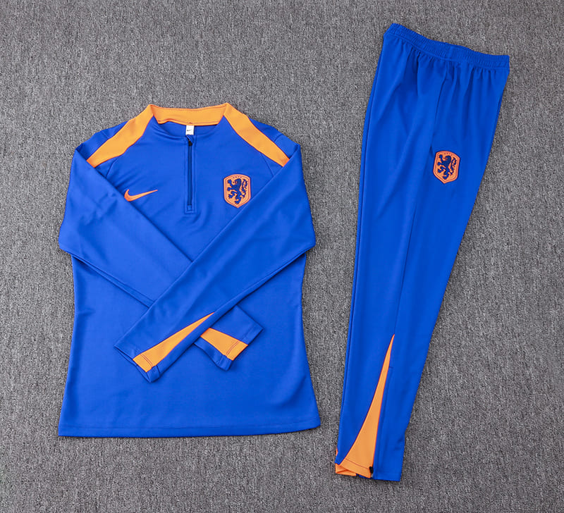 Conjunto de Frio Jaqueta Treino Holanda 2024/25 - Azul