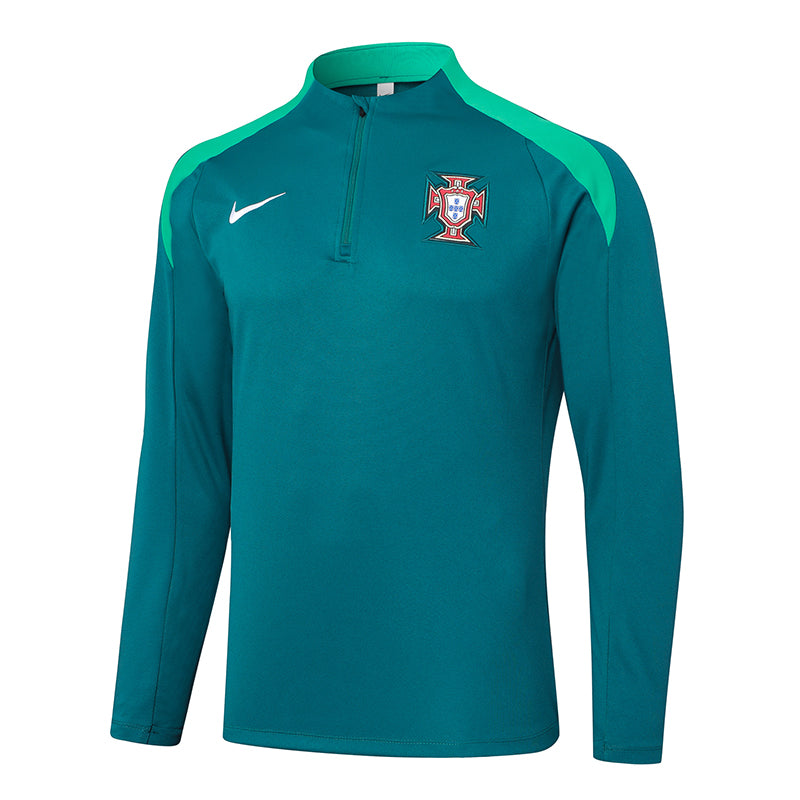 conjunto-agasalho-jaqueta-casaco-de-para-frio-com-calça-portugal-da-temporada-2024/25-24/25-cristiano-ronaldo-cr7-eurocopa-2024-verde-nike-treino-treinamento