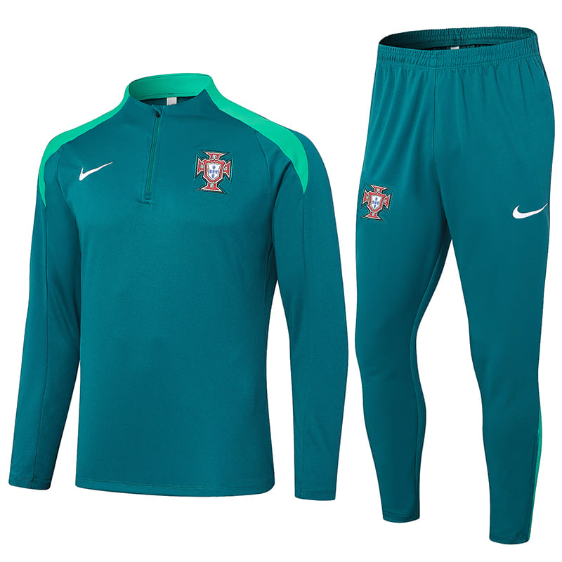 conjunto-agasalho-jaqueta-casaco-de-para-frio-com-calça-portugal-da-temporada-2024/25-24/25-cristiano-ronaldo-cr7-eurocopa-2024-verde-nike-treino-treinamento