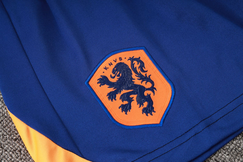 Conjunto Camisa e Calção Holanda Treino 2024/25 - Azul