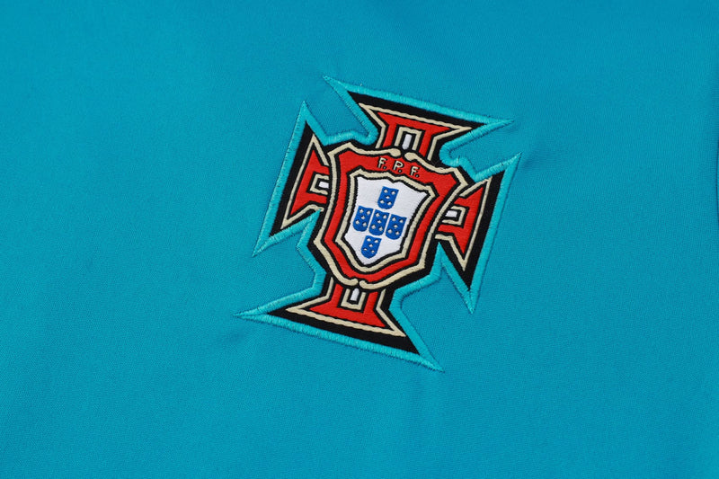 Conjunto Camisa e Calção Portugal Treino 2024/25 - Azul