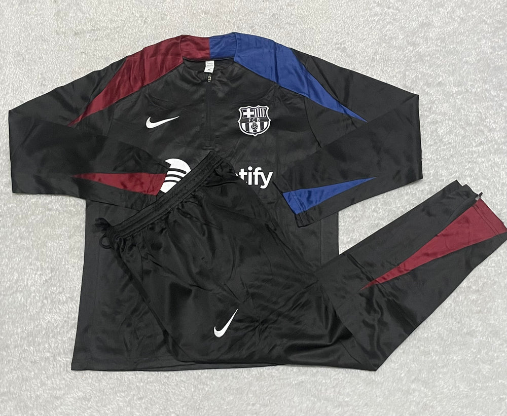 Conjunto de Frio Jaqueta Treino Barcelona - Preta