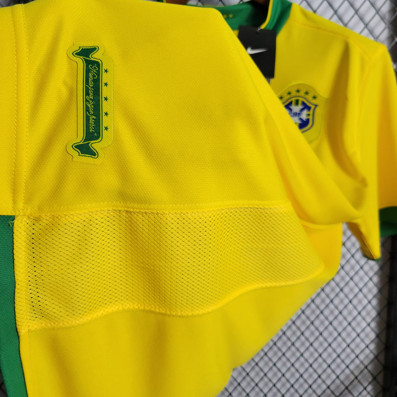 Camiseta Retro Brasil Primera Equipación 2006 - Hombre